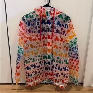 Walt Disney World Rainbow Rain Jacket Medium